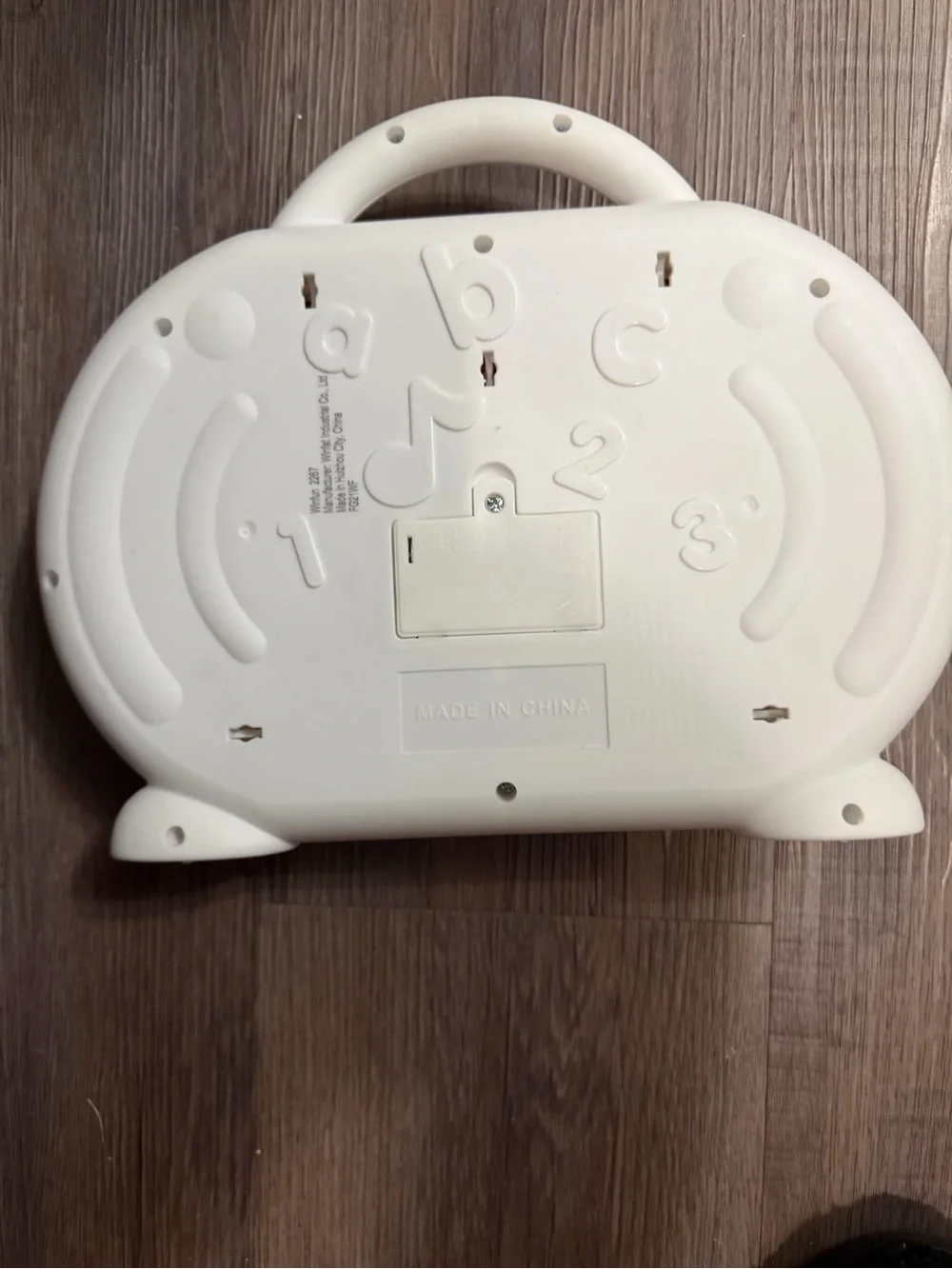 Interactive ABC Learning Toy - White with Multicolor Buttons